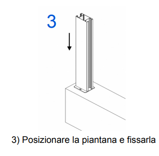 Step 3 del montaggio recinzione modulare: fissare la piantana